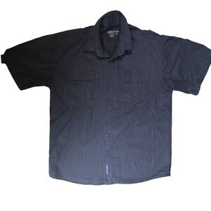 5.11 Tactical Series Mens XXL Black Ripstop Short Sleeve Button Down Shirt